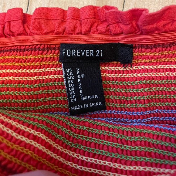 Zig Zag Colorful Pattern Ruffle Tub Top Bandeau - Picture 5 of 5